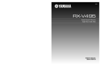 Yamaha RXV-495 - Owners Manual